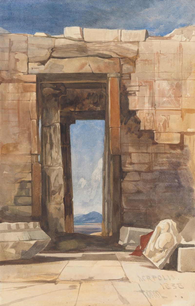 A Doorway in the Acropolis, oil on canvas by William James Müller