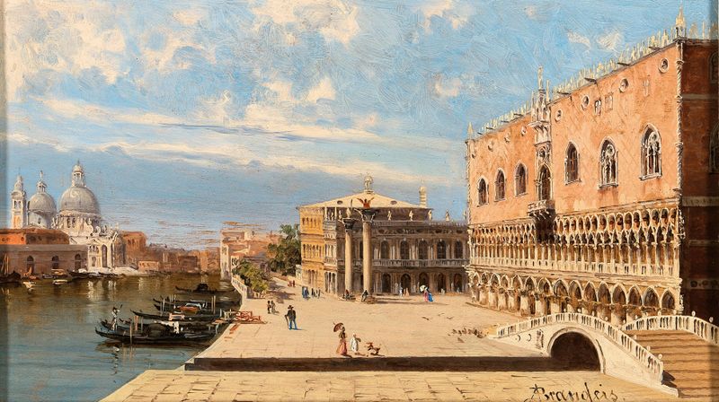Il Palazzo Ducale Venezia by Antonietta Brandeis, oil on canvas depicting the Doge's Palace.