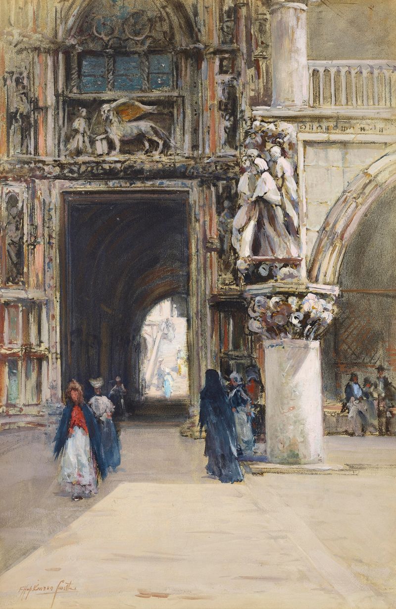 Gothic architecture of Porta della Carta by Francis Hopkinson Smith