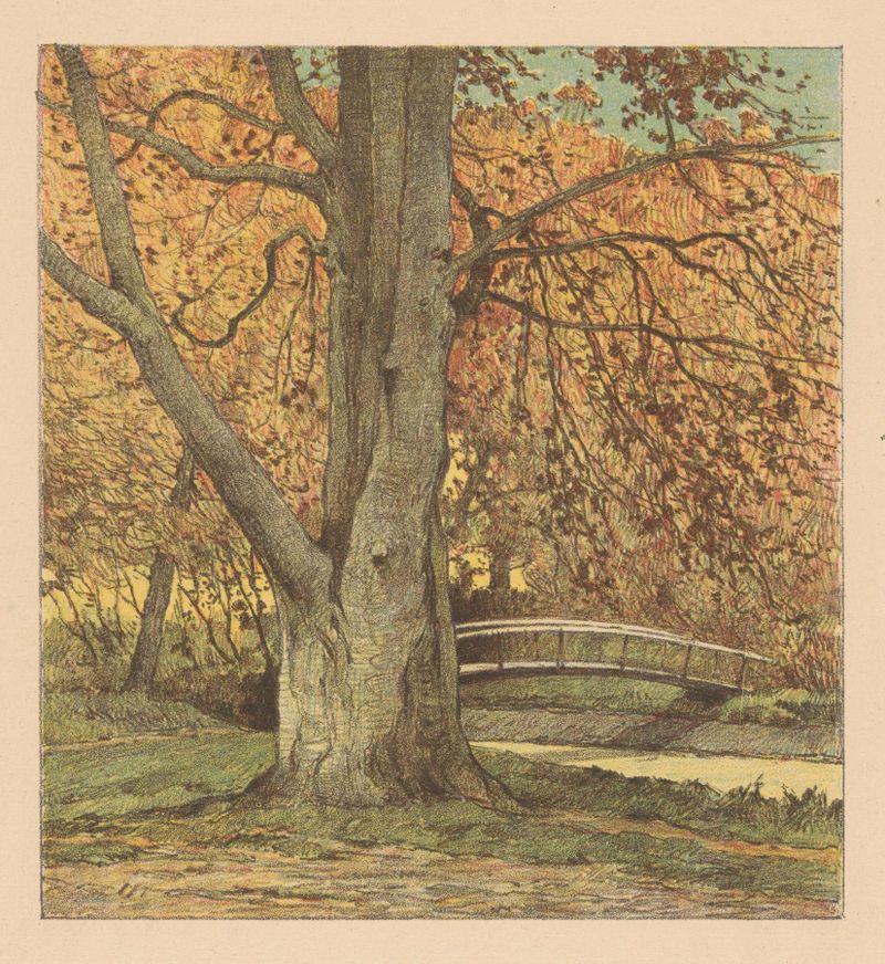 Paisaje de otoño con río y bosque de Simon Moulijn, óleo sobre lienzo