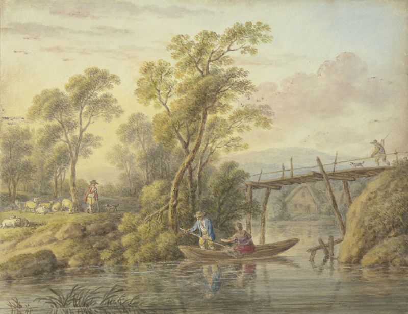 Landschaft mit einem Bach by Carl Philipp Schallhas, unknown medium