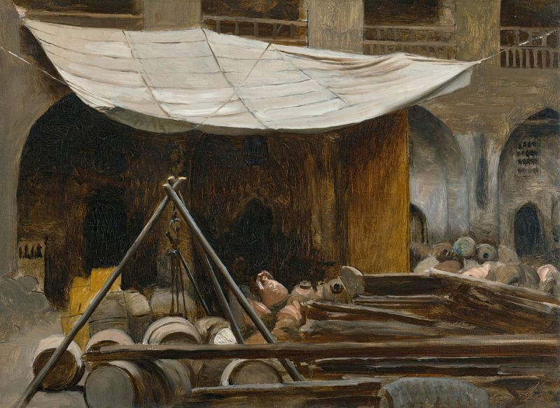 La Ciudadela, Acre de Jean-Léon Gérôme, óleo sobre lienzo que representa una ciudadela histórica.