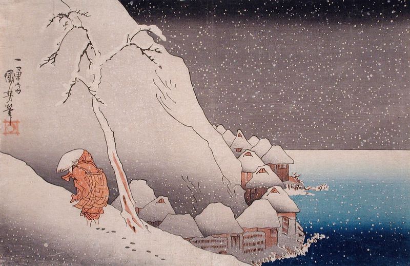Snow at Tsukahara, Sado Island by Utagawa Kuniyoshi, Ukiyo-e