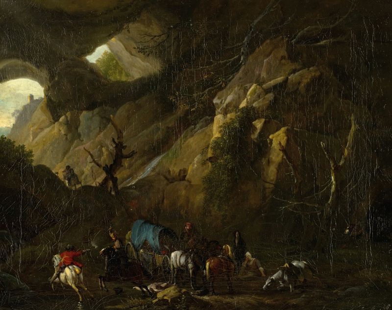 Historical scene of combat in Assault by Jan van Huchtenburg, oil painting