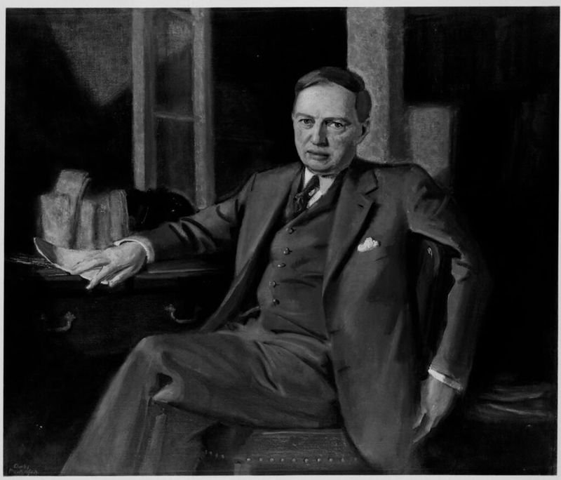 Portrait of Harlow Shapley, oil on canvas by Charles Sydney Hopkinson