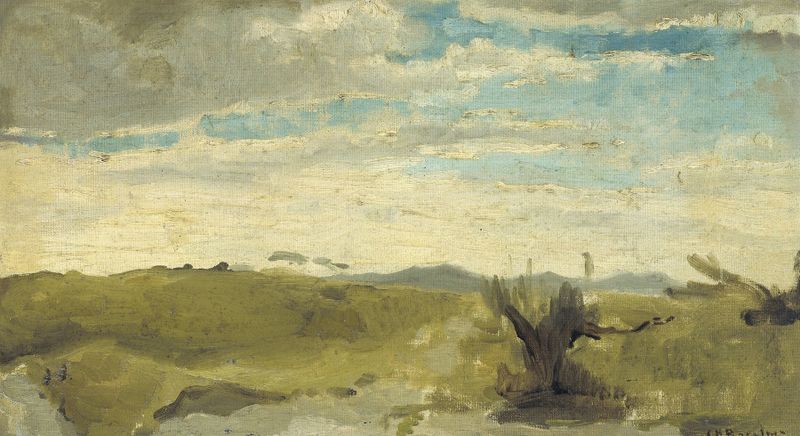Paisaje de dunas con luz suave de George Hendrik Breitner, pintura al óleo