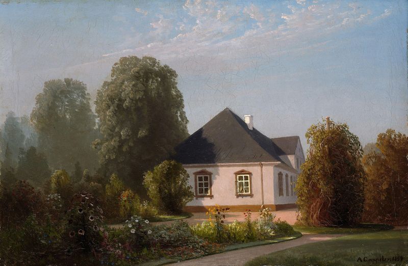 Fra Holden by August Cappelen, oil on canvas depicting a monk in contemplation