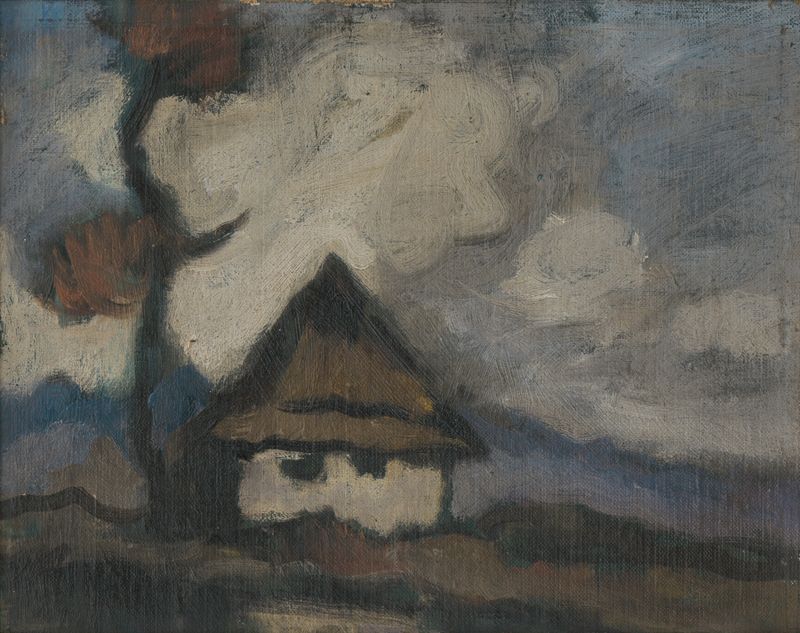 Expressionismo figurativo de Zolo Palugyay, pintura a óleo que retrata transformação e emoção.
