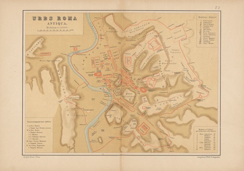 Plan des alten Rom by Christoph Ziegler, depicting ancient ruins in an unknown medium.