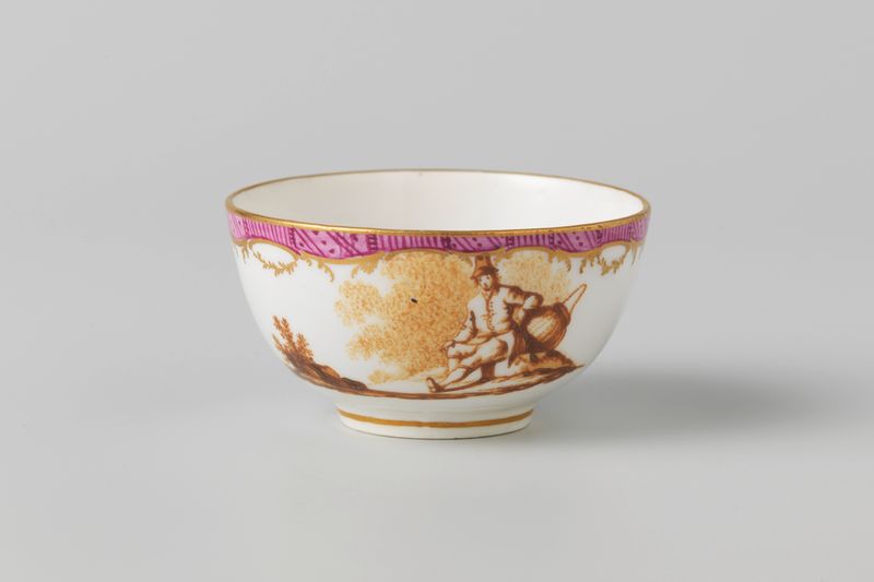 Theekop xícara de porcelana de Manufacture Oud-Loosdrecht