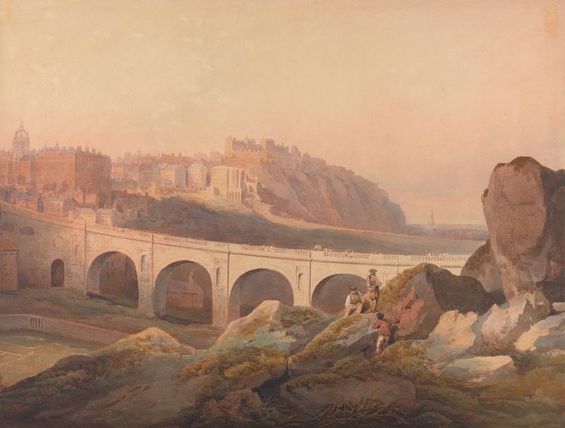 View of Edinburgh from Calton Hill, oil on canvas by Francis Nicholson