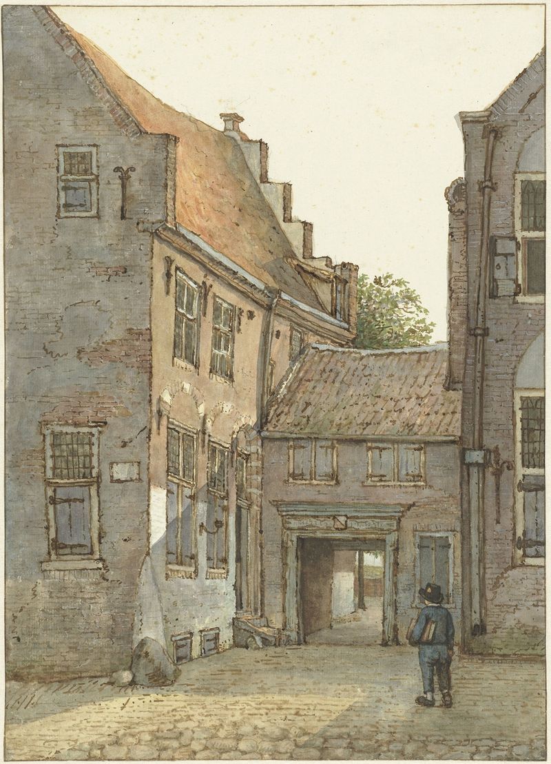 Genre scene depicting children at St. Hieronymusschool, Gerrit Lamberts