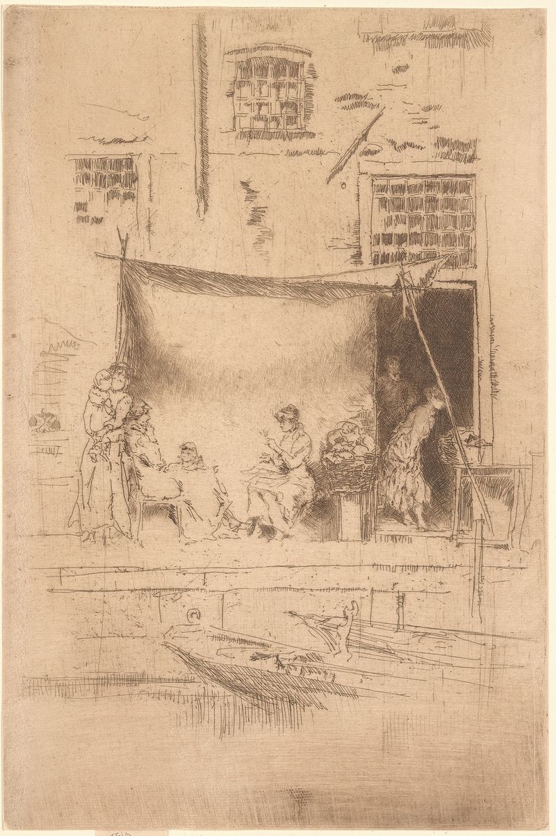 Bodegón de frutas en un mercado, óleo sobre lienzo de James Abbott McNeill Whistler
