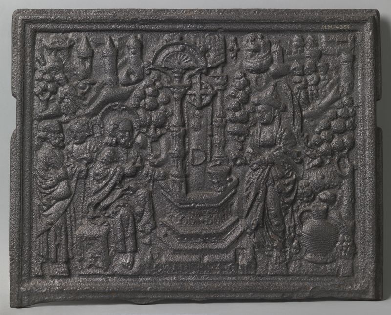 Placa de cerâmica com Cristo e a mulher samaritana, Unknown Artist