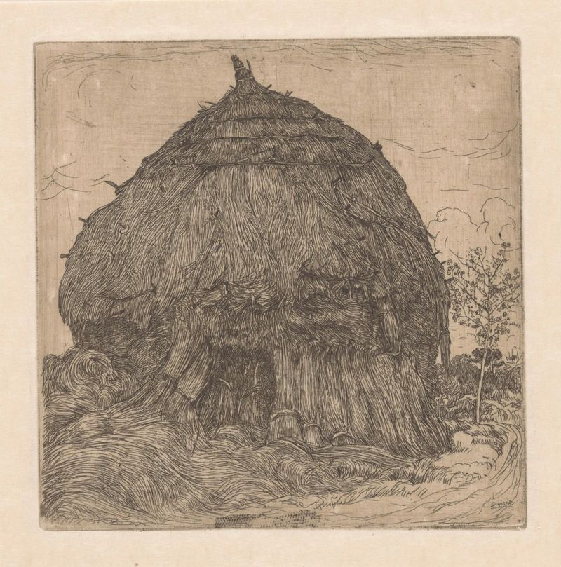 Paisagem com uma figura solitária sob a luz do sol, pintura a óleo de Pieter Dupont
