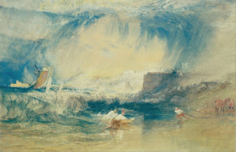 Oil painting of Lyme Regis, Dorsetshire by Joseph Mallord William Turner