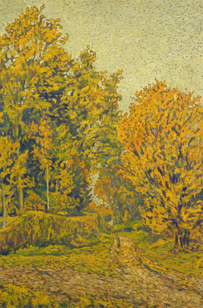 Paysage d’automne à Baccarat de Michel Auguste Colle, impresionismo, paisaje