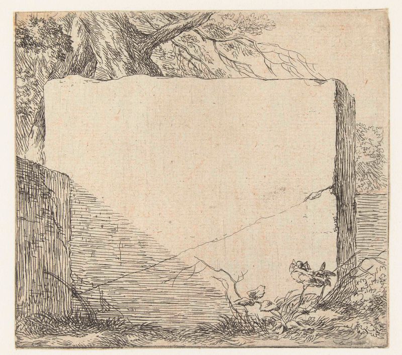 Gravura de Nicolaes Pietersz Berchem mostrando um pastor despejando água em um bebedouro.