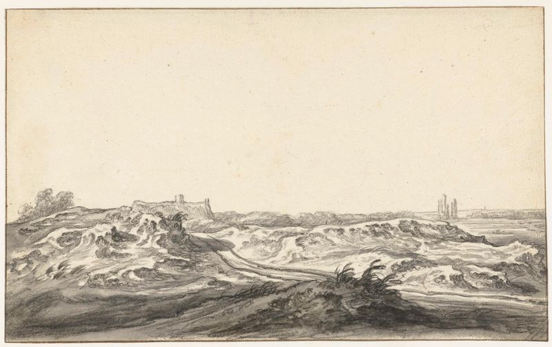 Paisagem com dunas e uma casa, óleo sobre tela de Aelbert Cuyp