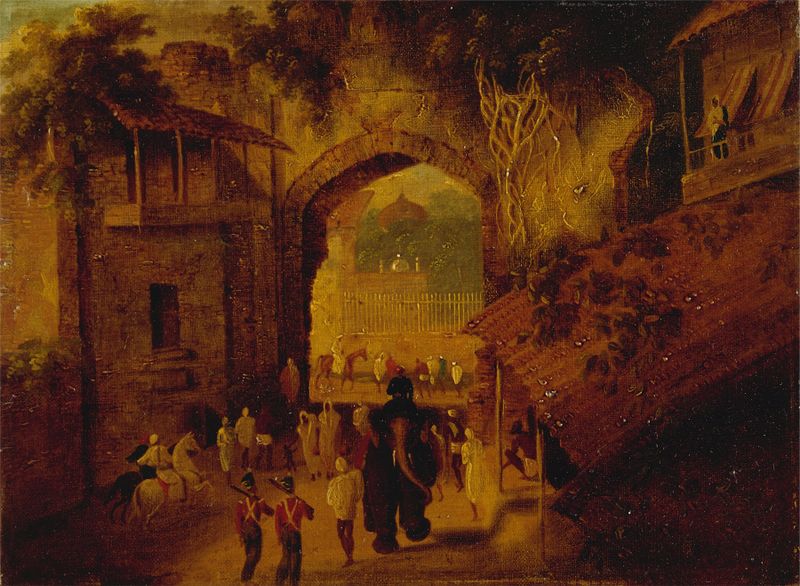 East Gateway, Patna by Sir Charles D'Oyly, watercolor on paper