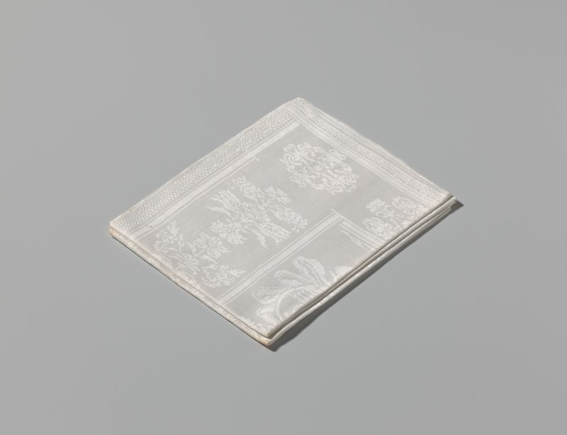 Obra figurativa con una figura en lino blanco, creada en 1706 por un artista desconocido