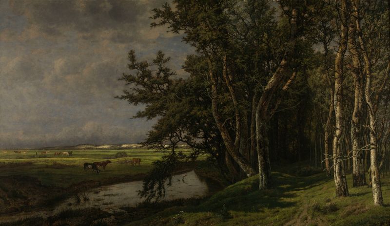 Prinsenvijver by Jean Pierre François Lamorinière, oil painting