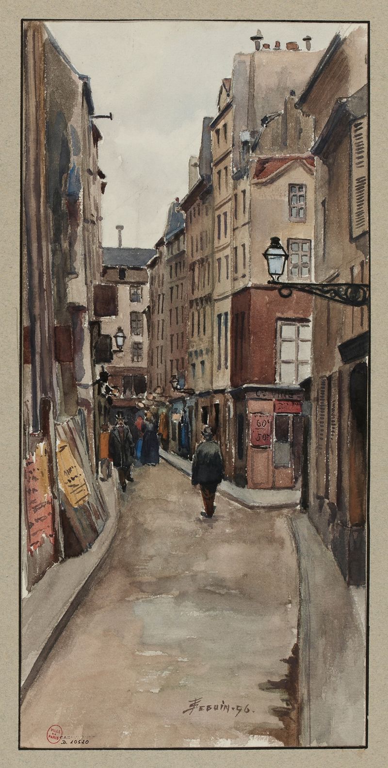 Rue Simon Lefranc, arquitetura de F. Séguin, 1896, pintura a óleo