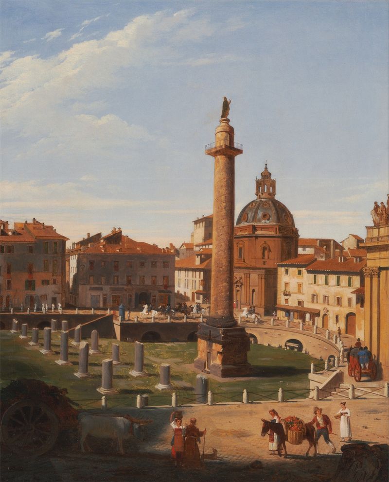 A View of Trajan’s Forum, Rome de Charles Lock Eastlake, óleo
