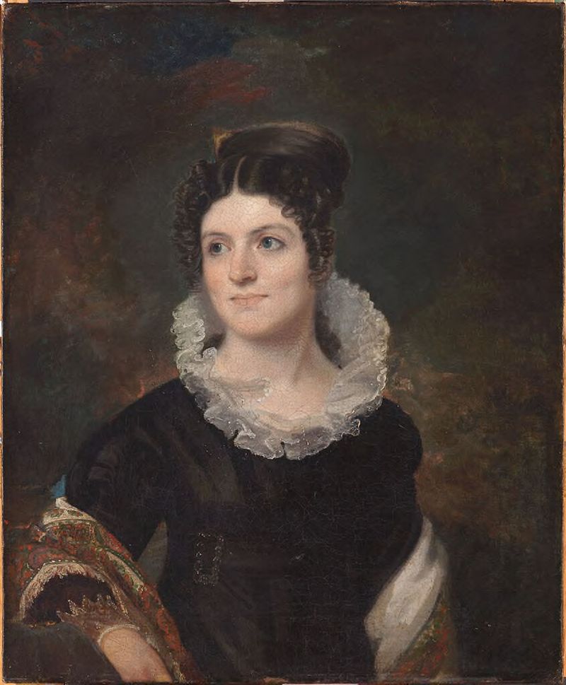 Retrato de Caroline Howard Gilman por John Wesley Jarvis, óleo sobre tela
