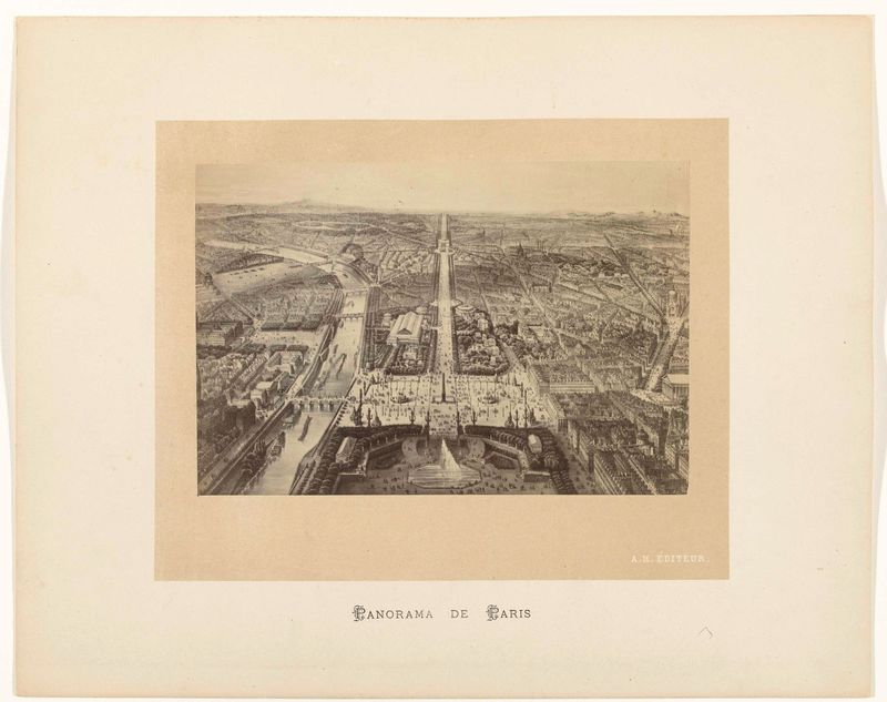 Panorama de Paris em impressão albuminada de Unknown Artist