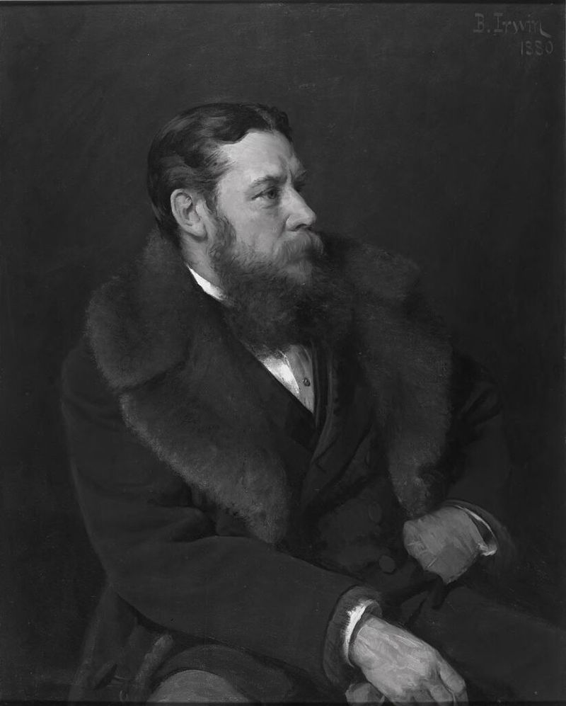 Retrato de George Tufton Moffatt, óleo sobre lienzo de Benoni Irwin