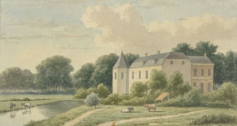 Landscape by Christianus Hendricus Hein, depicting foliage and light, oil painting
