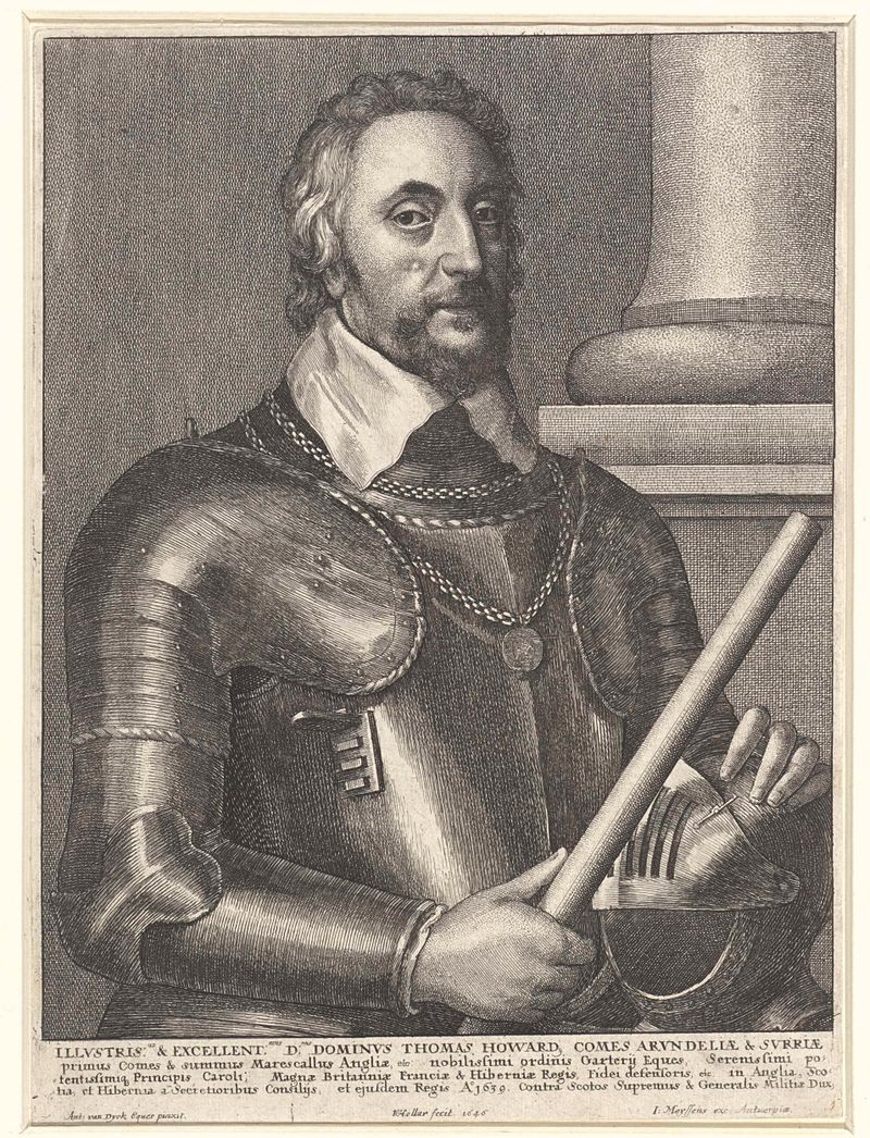 Gravura de Thomas Howard, um nobre, por Wenceslaus Hollar