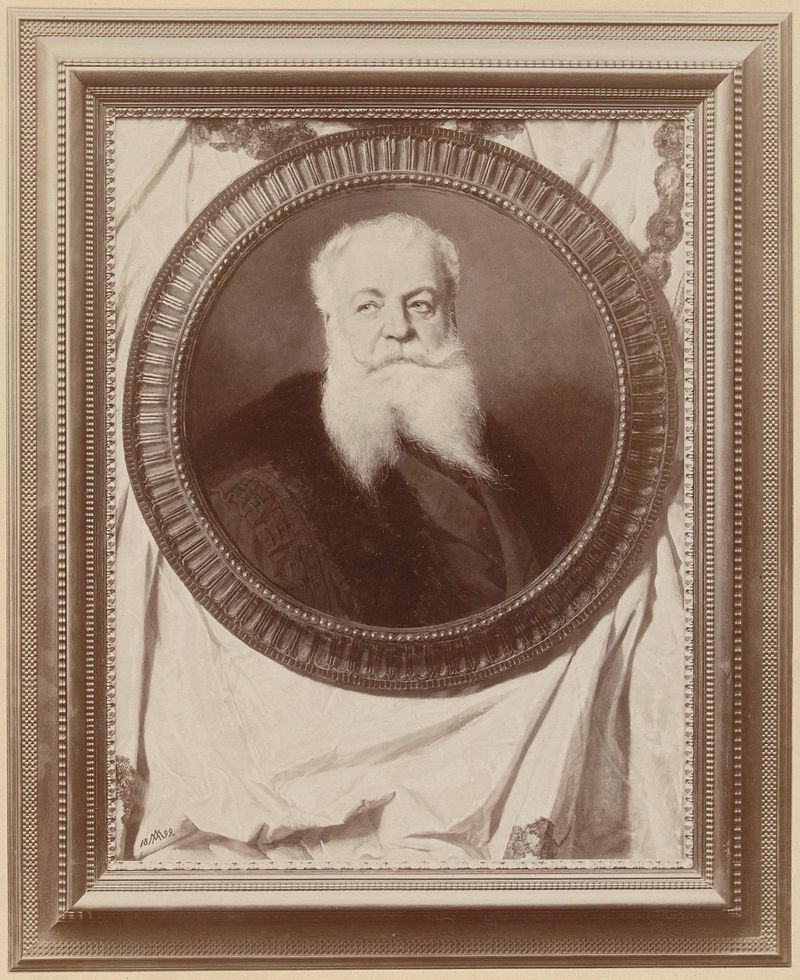Portrait of sculptor Arthur du Passage, albumen print by Michel Berthaud
