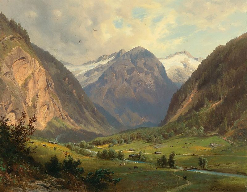 Landscape of Das Kötschachthal by Johann Varrone, unknown medium