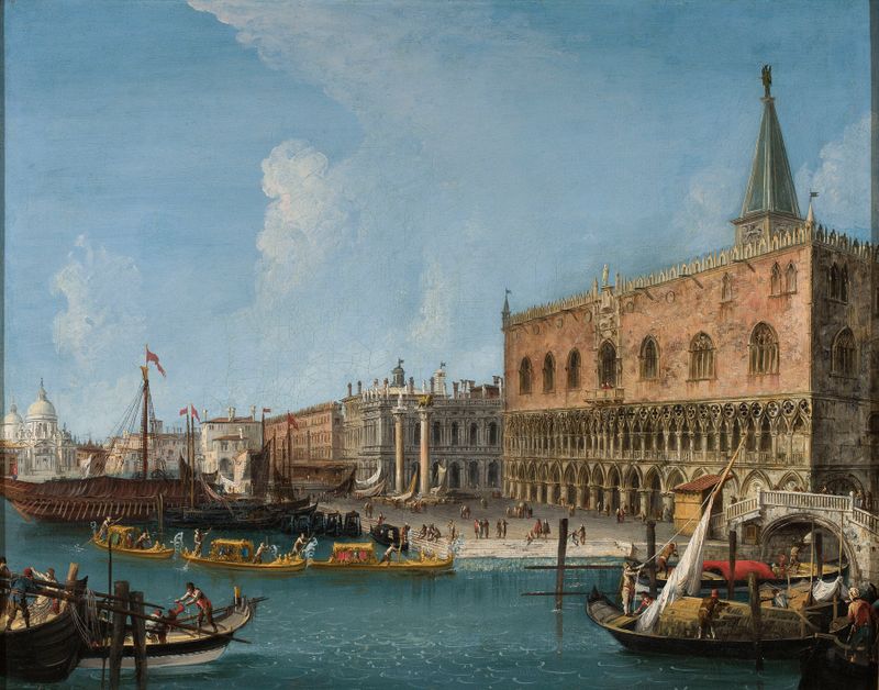 Doge’s Palace in Venice, oil on canvas by Michele Marieschi