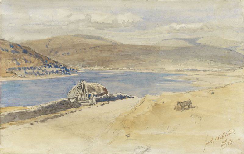 Landscape of Loch Linnhe in Scotland by Charles Rochussen, oil painting