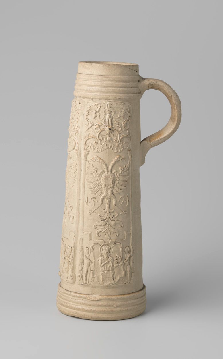 Tankard com os brasões de Hamburgo e Lübeck, meio desconhecido, artista desconhecido