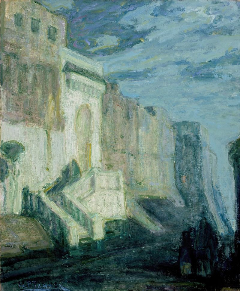 Moonlight; Walls of Tangiers by Henry Ossawa Tanner, oil on canvas