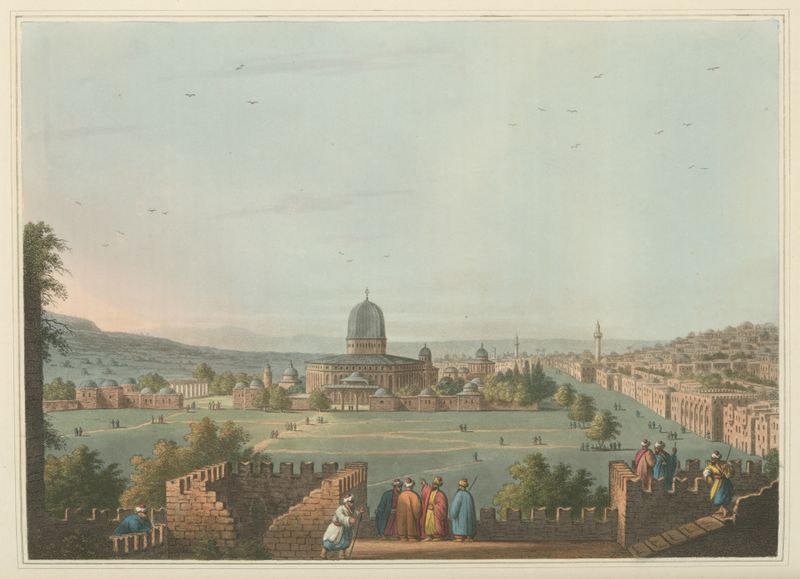 Templo de Salomón de Luigi Mayer, que representa arquitectura intrincada, medio desconocido