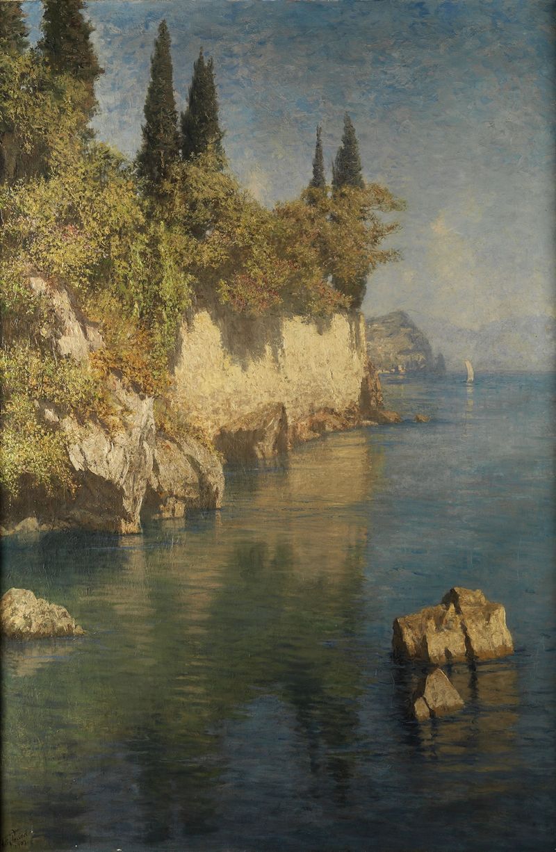 Paisaje impresionista del Comer See de Felix Possart