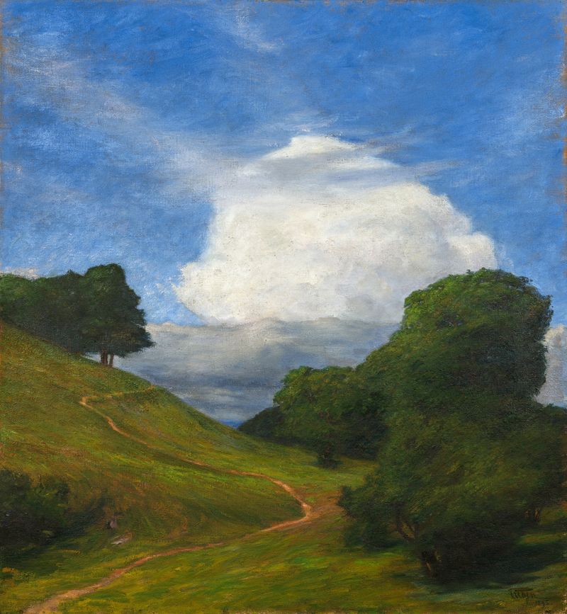 Abstract cloud formation in muted colors, oil painting by Prince Eugen, Duke of Närke