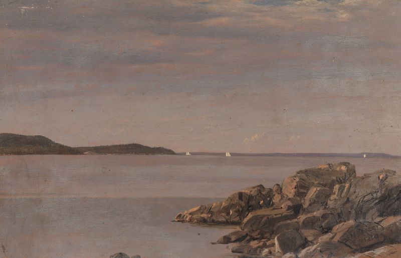 Paisagem de Mt. Desert Island de Frederic Edwin Church, óleo sobre tela