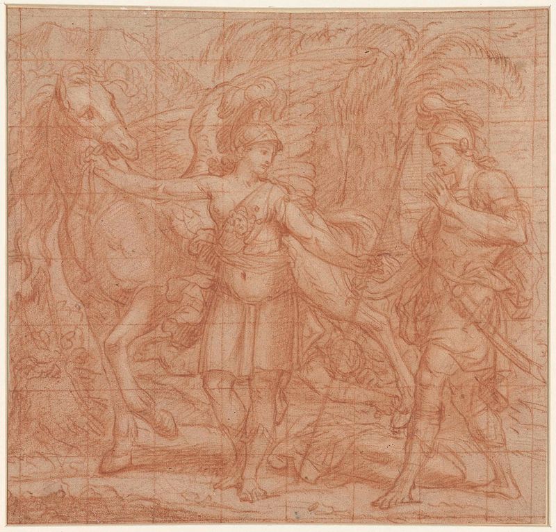Cena mitológica com Minerva e Pégaso, Dutch Golden Age, Unknown Artist