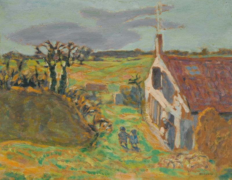 Les Deux Enfants, Vernouillet by Pierre Bonnard, oil on canvas depicting two children in warm sunlight