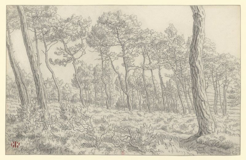 Morgat lithograph by Henri Rivière depicting waves and rocky coastline