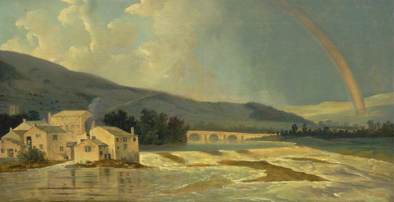 Otley Bridge on the River Wharfe, oil on canvas by William Hodges
