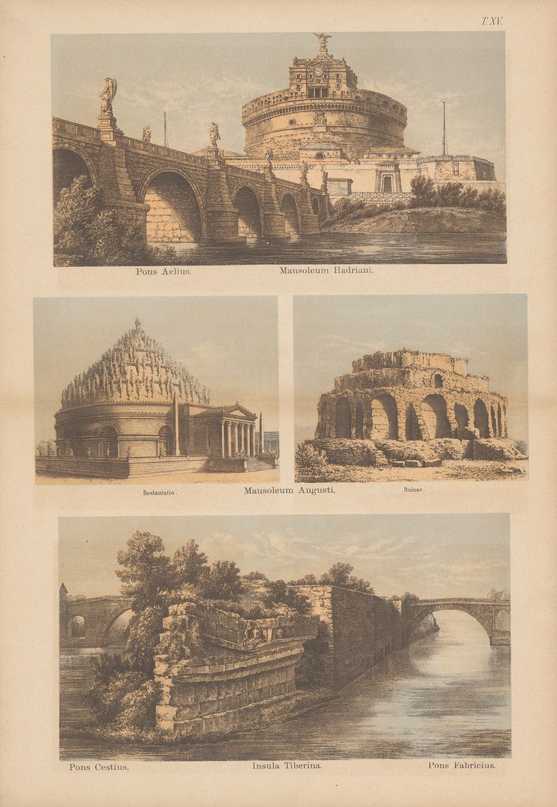 Mausoleum Hadriani, architecture by Christoph Ziegler, 1882
