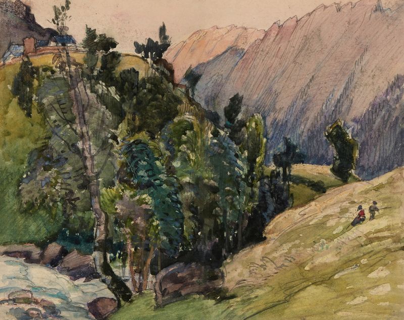Figurative drawing by Alexandre Nozal, 1908