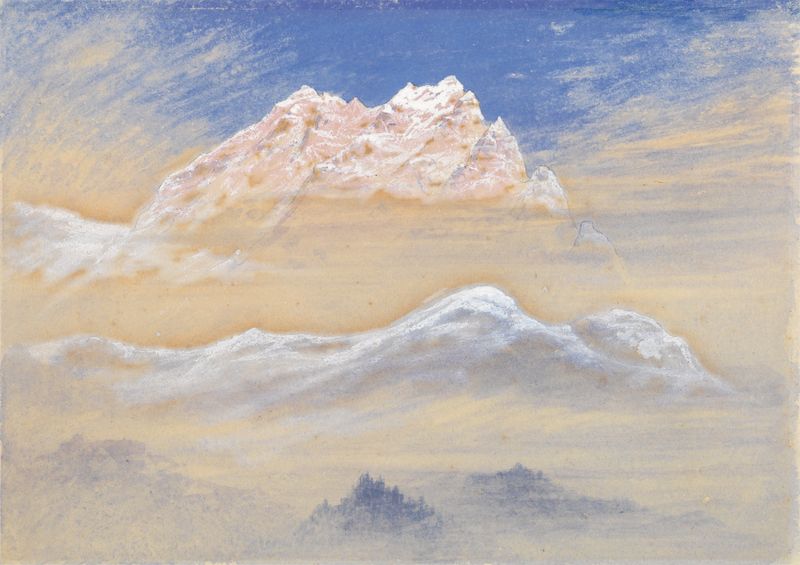 Landscape oil painting of the Terglon Alps by Elijah Walton